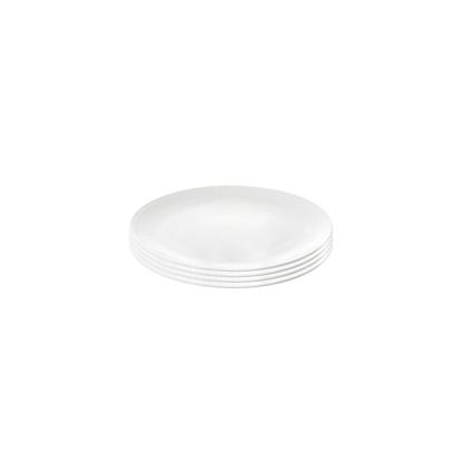 aida Relief desserttallerken, Ø20 cm, porcelæn, hvid - 4 stk.