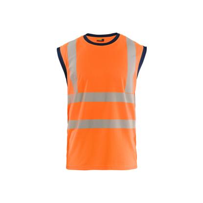 Blåkläder 3575 high vis tanktop, hi-vis orange/marineblå