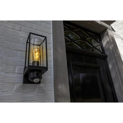 LUTEC connect FLAIR udendørs væglampe med kamera og sensor, H32,6 cm, E27,  sort
