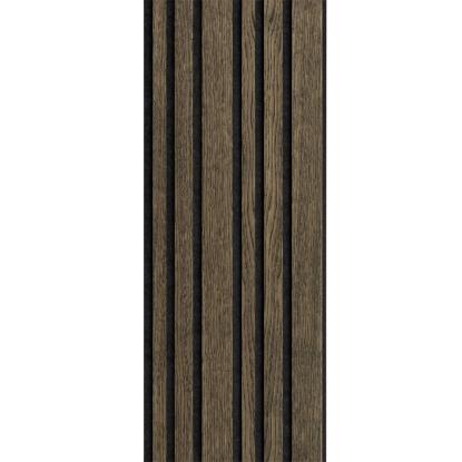I-Wood Medio+ Mixed akustikpanel, sort olieret, sort filt og sort kerne, egefiner, 17 x 300 mm