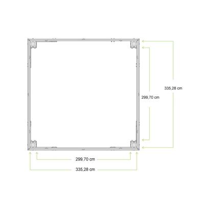 Westmann Devon pavillon, cedertræ/aluminium, 320 x 366 x 366 cm - 13,32 m²