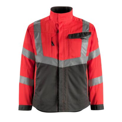 MASCOT SAFE SUPREME Oxford arbejdsjakke, hi-vis rød/mørk antracit