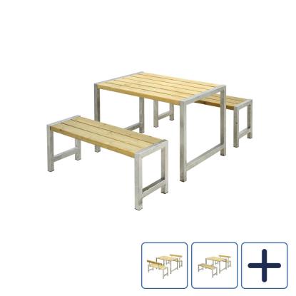 PLUS café plankesæt, trykimprægneret/nåletræ, 127 cm