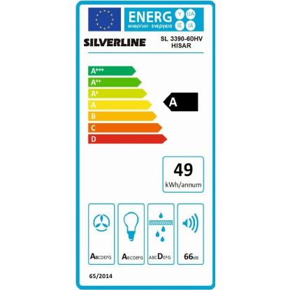 Silverline SL3390 Hisar væghængt emhætte, hvid, 60 cm