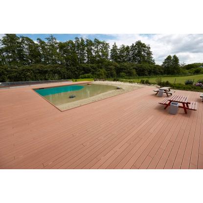 Wimex Fur Classic terrassebræt, 23 x 146 x 3600 mm, rød