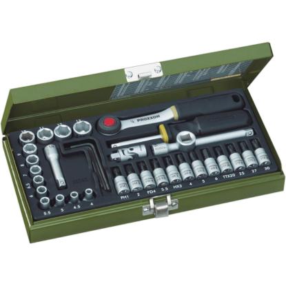 Proxxon topnøglesæt 1/4", 36 dele