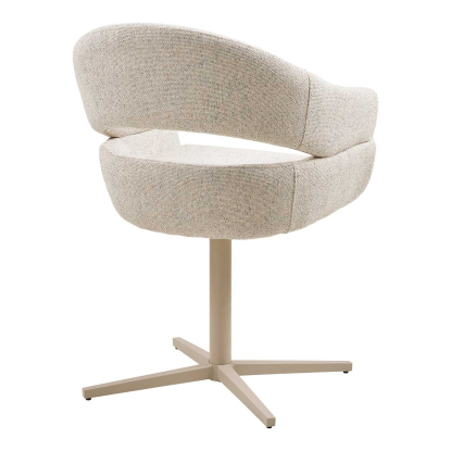 Dover spisebordsstol med drejefod, beige meleret