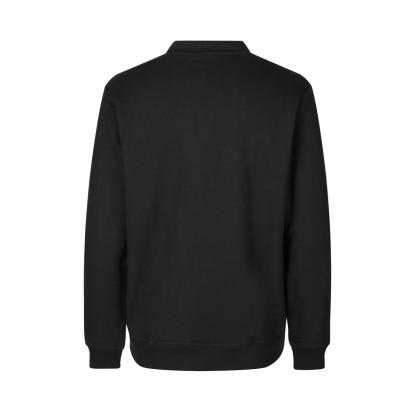 ID PRO Wear CARE 0384 sweashirt med kort lynlås, ubørstet, sort