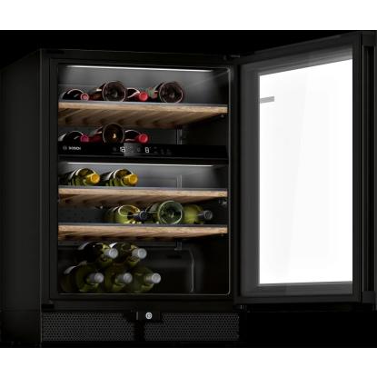 Bosch KWK16ABGB fritstående vinkøleskab til 44 flasker