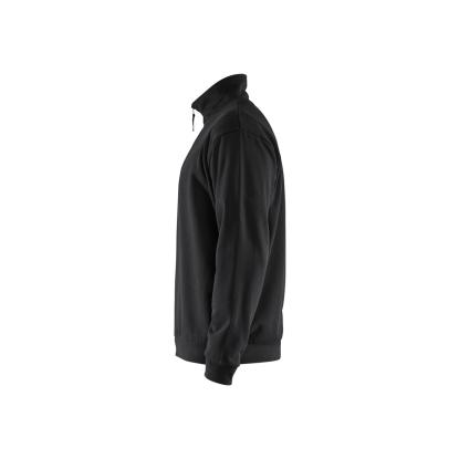 Blåkläder 3587 sweatshirt half zip, sort