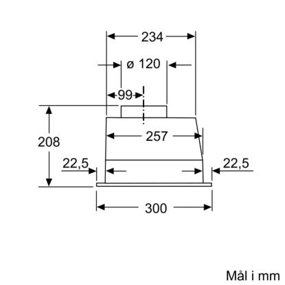 Bosch DLN53AA70 skabsintegreret emhætte, grå, 53 cm