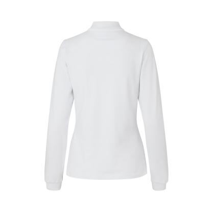 ID 0545 poloshirt med stretch, langærmet, dame, hvid