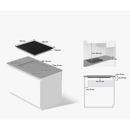 Samsung NZ64B5066FK/U1 induktionskogeplade med Dual Flex Zone