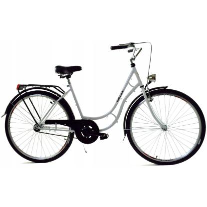 Damecykel, retro, 28", hvid/sort