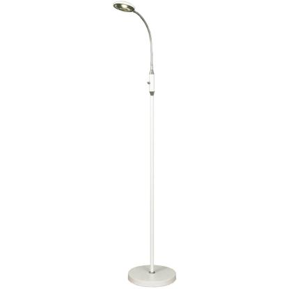 Aneta Hero gulvlampe, H128 cm, hvid/krom