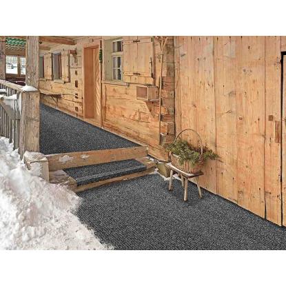 Clean Carpet LUX vinkelmåtte til trapper, 7 mm, antracit, 25+5 x 73 cm 