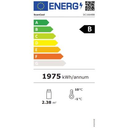 Scandomestic DC1664BB displaykøleskab, 1246 liter