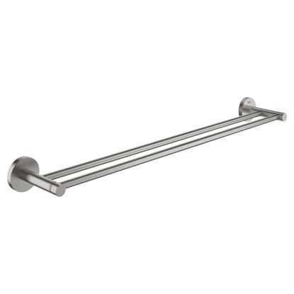 GROHE Essentials dobbelt håndklædestang, 60 cm, supersteel