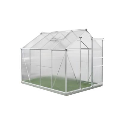 Westmann Flora 68 drivhus, aluminium/polycarbonat, sølv - 4,84 m²