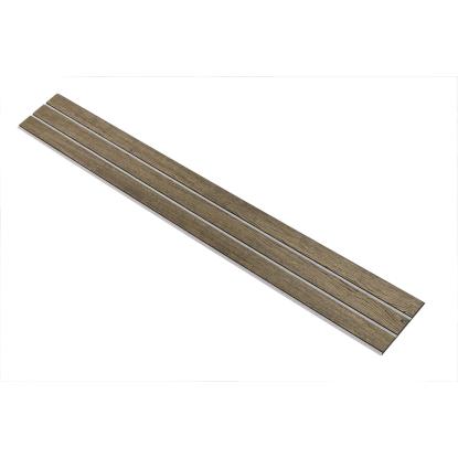 I-Wood Medio+ 3-lamel akustikpanel, sort olieret, grå filt og sort kerne, egefiner, 17 x 300 mm