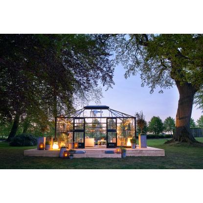 Juliana Grand Oase orangeri 18,8 m², antracit, 3 mm hærdet glas