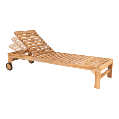 Andorra solvogn med hynde, teak, hvid