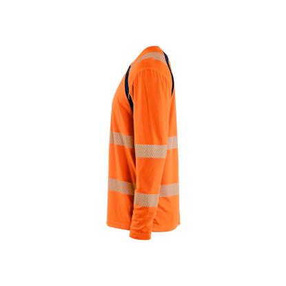 Blåkläder 3599 high vis t-shirt lang ærme, hi-vis orange/marineblå