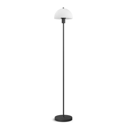 Herstal Vienda gulvlampe, Ø20 cm, H125 cm, E14, sort/opal