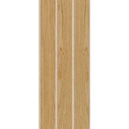 I-Wood Basic 3-lamel akustikpanel, klar olieret, beige filt og lys kerne, egefiner, 16 x 300 mm 