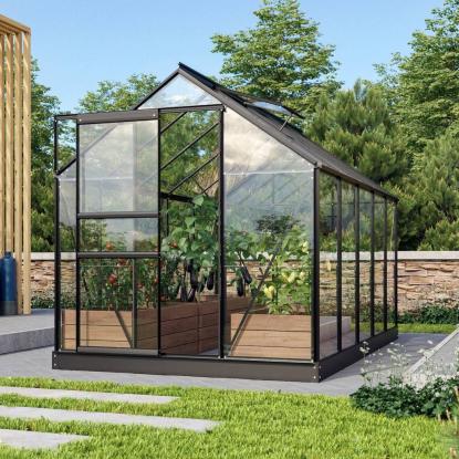 Vitavia Venus 6200 drivhus, sort, 6,2 m², 3 mm glas