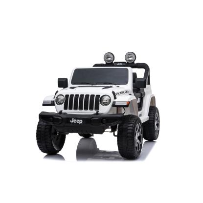 Jeep Wrangler Rubicon elbil til børn, 4 x 12V, hvid