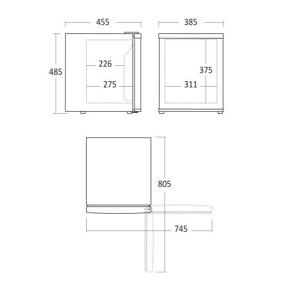 Scandomestic MB 32 BE minibar, 32 liter