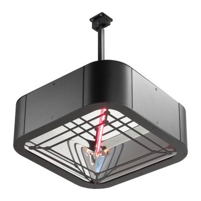Heatcare Echo el terrassevarmer med fjernbetjening, sort - 2000 W