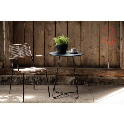 Venture Design Bacong cafébord, sort, Ø60 cm