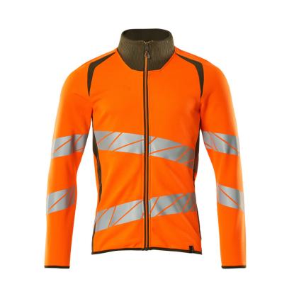MASCOT ACCELERATE SAFE sweatshirt med lynlås, hi-vis orange/mosgrøn