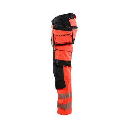 Blåkläder 1122 high vis buks 4-vejs stretch, hi-vis rød/sort