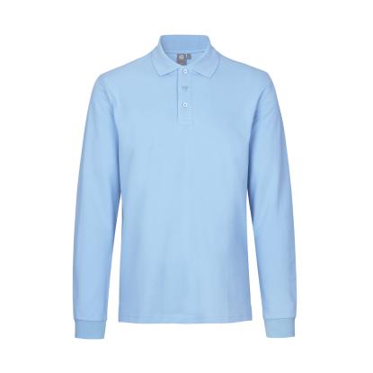 ID 0544 langærmet polishirt med stretch, lys blå