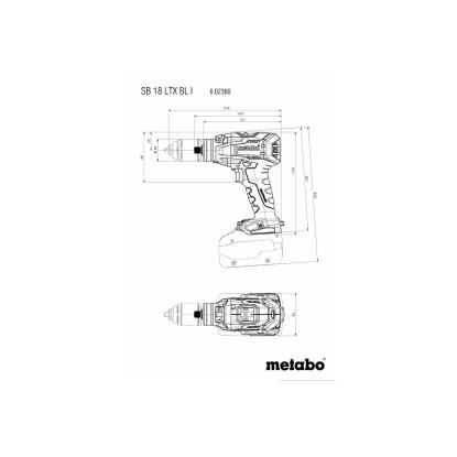 Metabo SB 18 LTX BL I slagboremaskine, 18V, uden batteri og lader