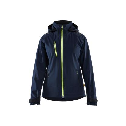 Blåkläder 4719 dame softshell jakke, mørk marineblå/hi-vis gul