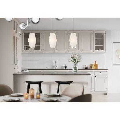 Fibo Kitchen Board vægplade med 30 x 5 cm fliselook, 10 x 600 x 580 mm, denver white high gloss - 2 stk.