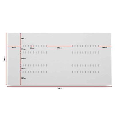 SCG udhængsplade capsule med ventilation, 1200 x 600 x 4 mm, hvid