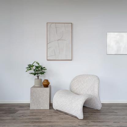 Sidebord, marmor look, beige, 40x40x45 cm