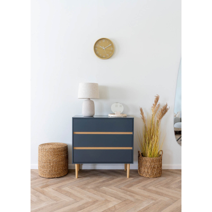 Bordspejl, travertin, beige, Ø18 cm