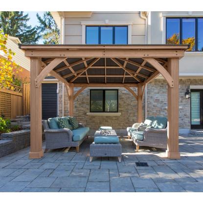 Westmann Devon pavillon, cedertræ/aluminium, 320 x 366 x 366 cm - 13,32 m²