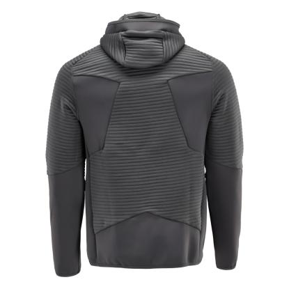 MASCOT CUSTOMIZED fleece hættetrøje med lynlås, stengrå