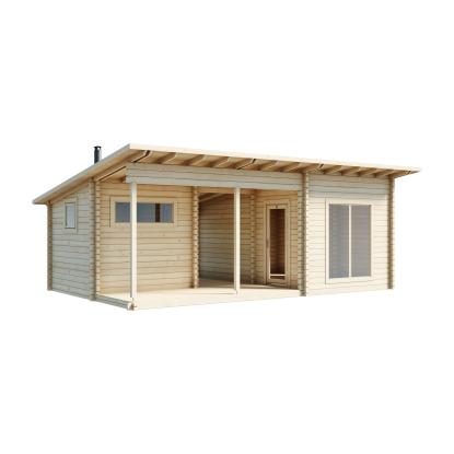 Luoman Lillevilla Kiuru saunahytte med opholdsrum og overdækket terrasse - 20,8 + 13 m²