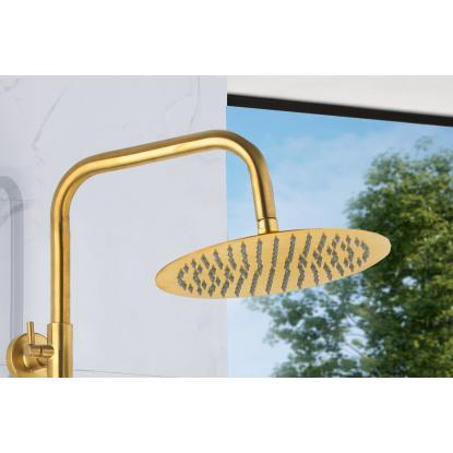 Nortiq brusesystem med termostat og 22 cm brusehoved, antik messing look