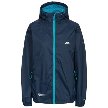 Trespass QIKPAC packaway regnjakke med pose, dame, navy