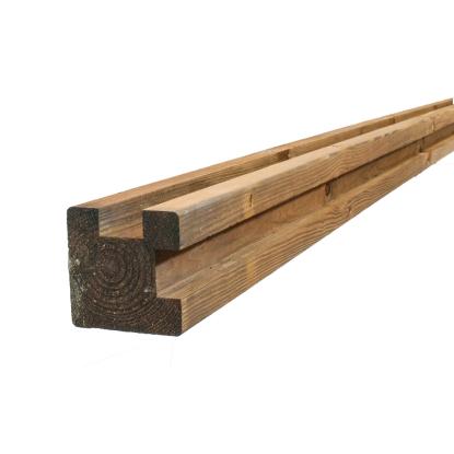 Frøslev FT systemhegn 90° hjørnestolpe, 97 x 97 x 2700 mm, profil 2661, brunimprægneret fyr - 1 stk.