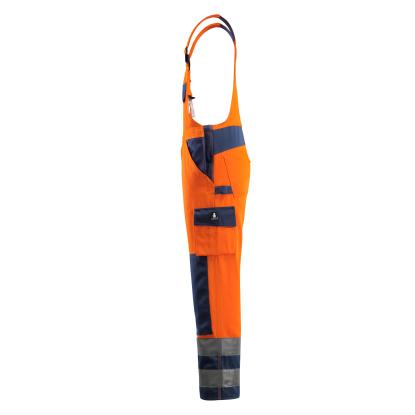 MASCOT SAFE COMPETE Barras overall med knælommer, hi-vis orange/marine